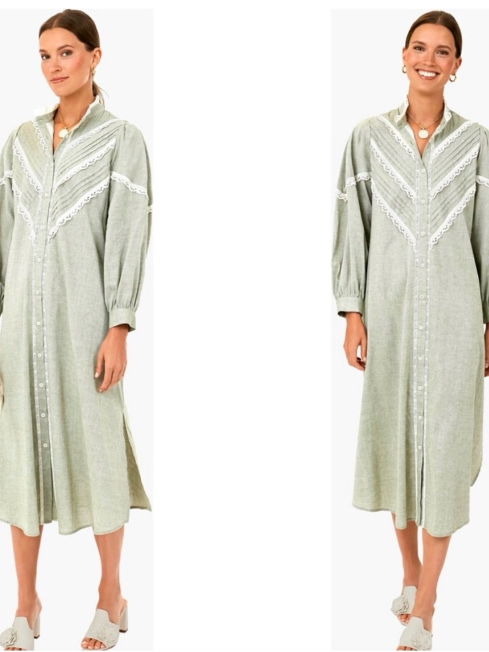 Tuckernuck Pomander Place Jolene Green Midi Dress - Picture 2 of 7